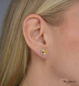 Kolczyki szkło weneckie kolorowe wzory kwiatów. Piękny dodatek pasujący do kobiecych stylizacji. Idealny pomysł na prezent dla mamy, babci lib cioci (2).JPG
